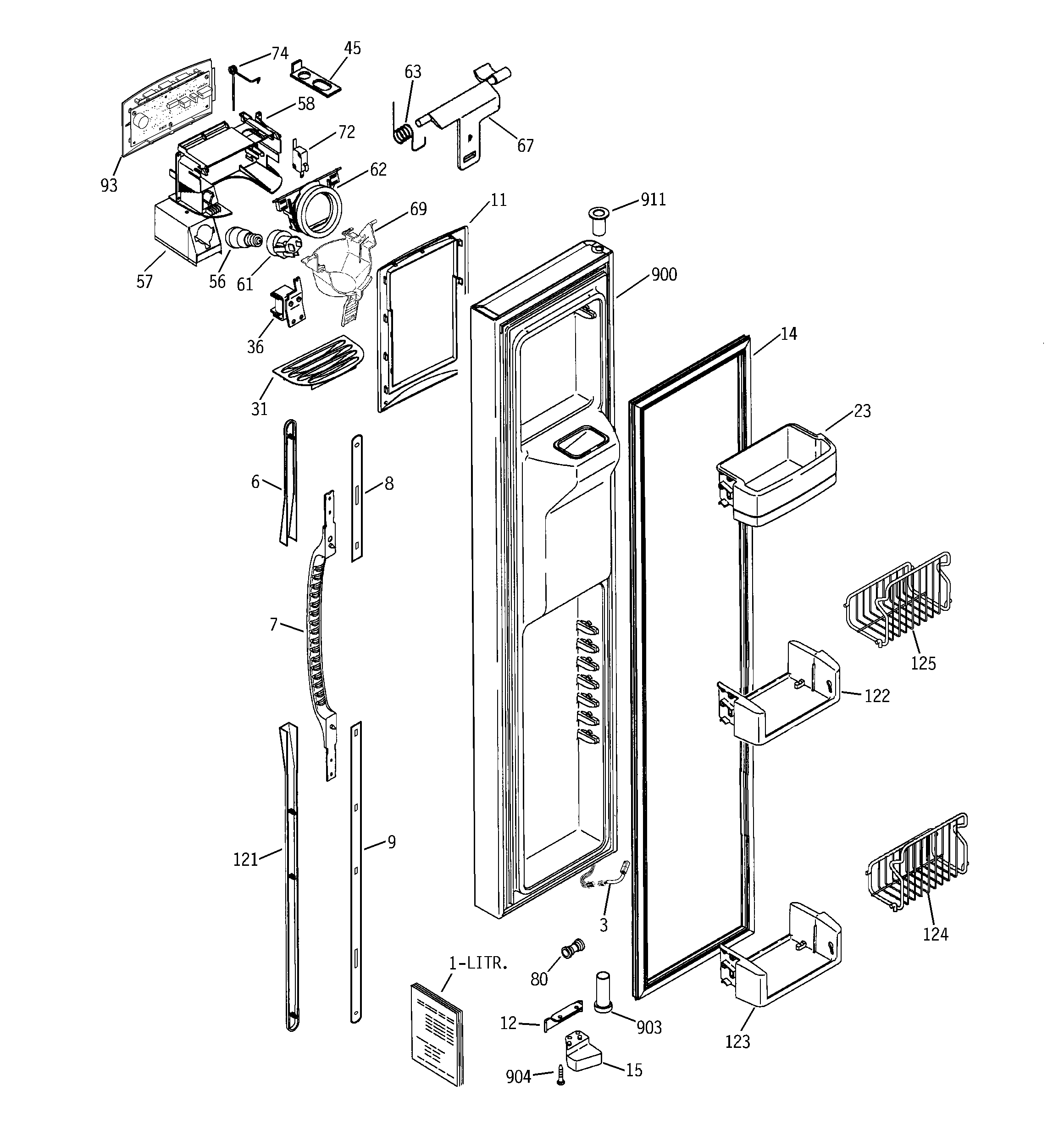 Freezer door