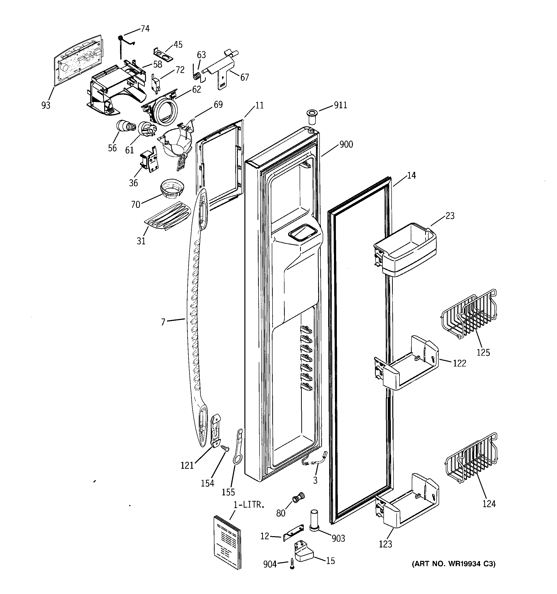 Freezer door