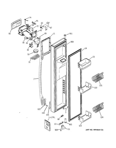 Freezer door