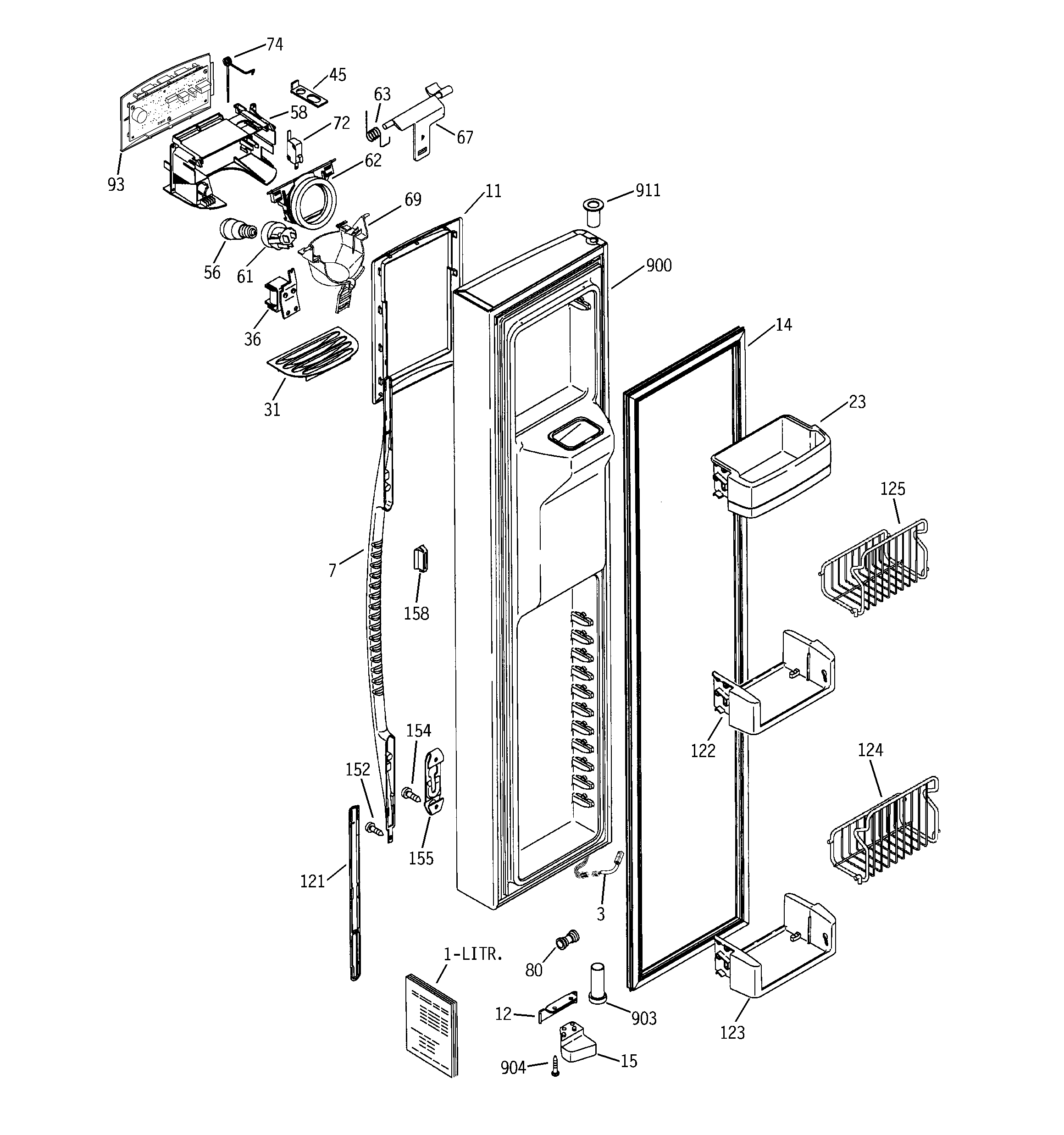 Freezer door