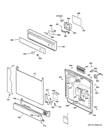 Escutcheon & door assembly