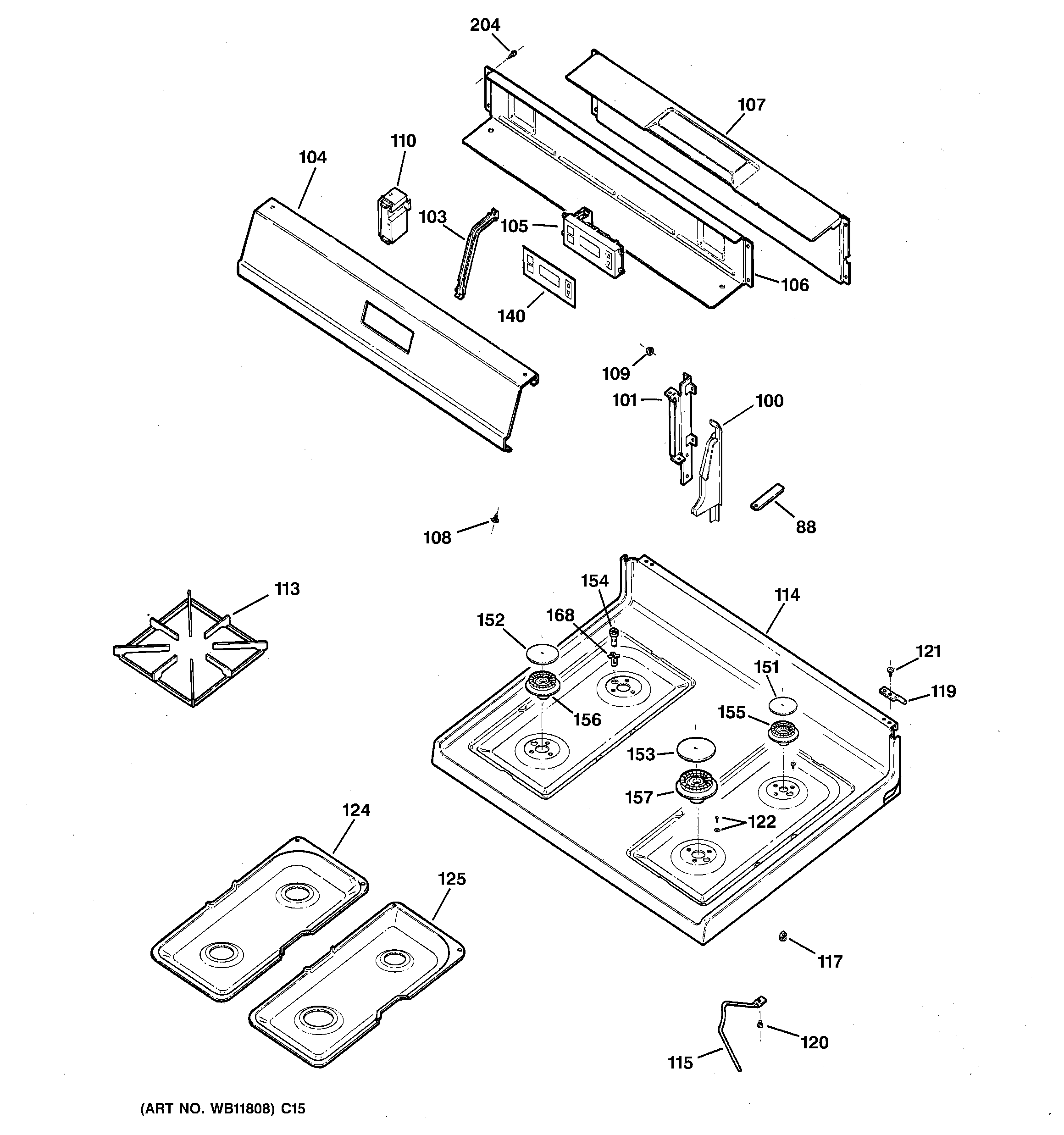 CONTROL PANEL & COOKTOP