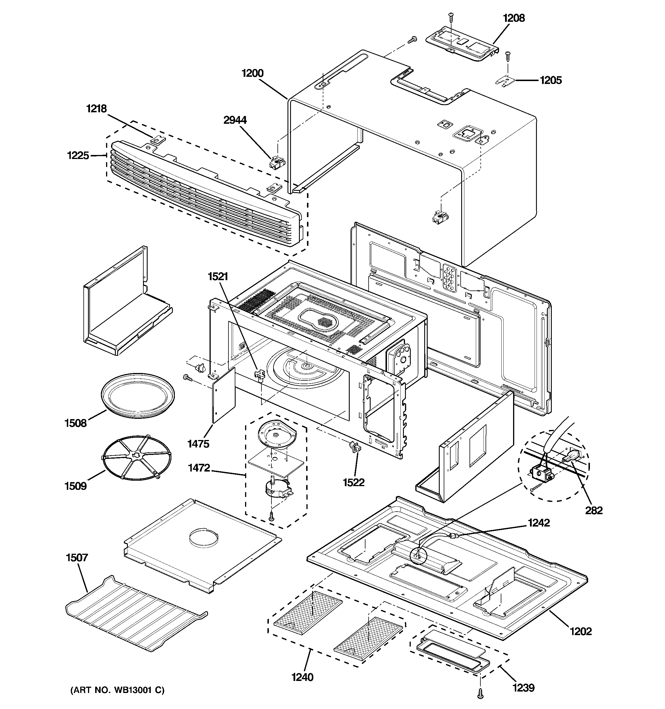 Oven cavity parts