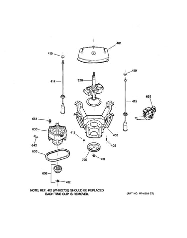 Suspension, pump & drive components