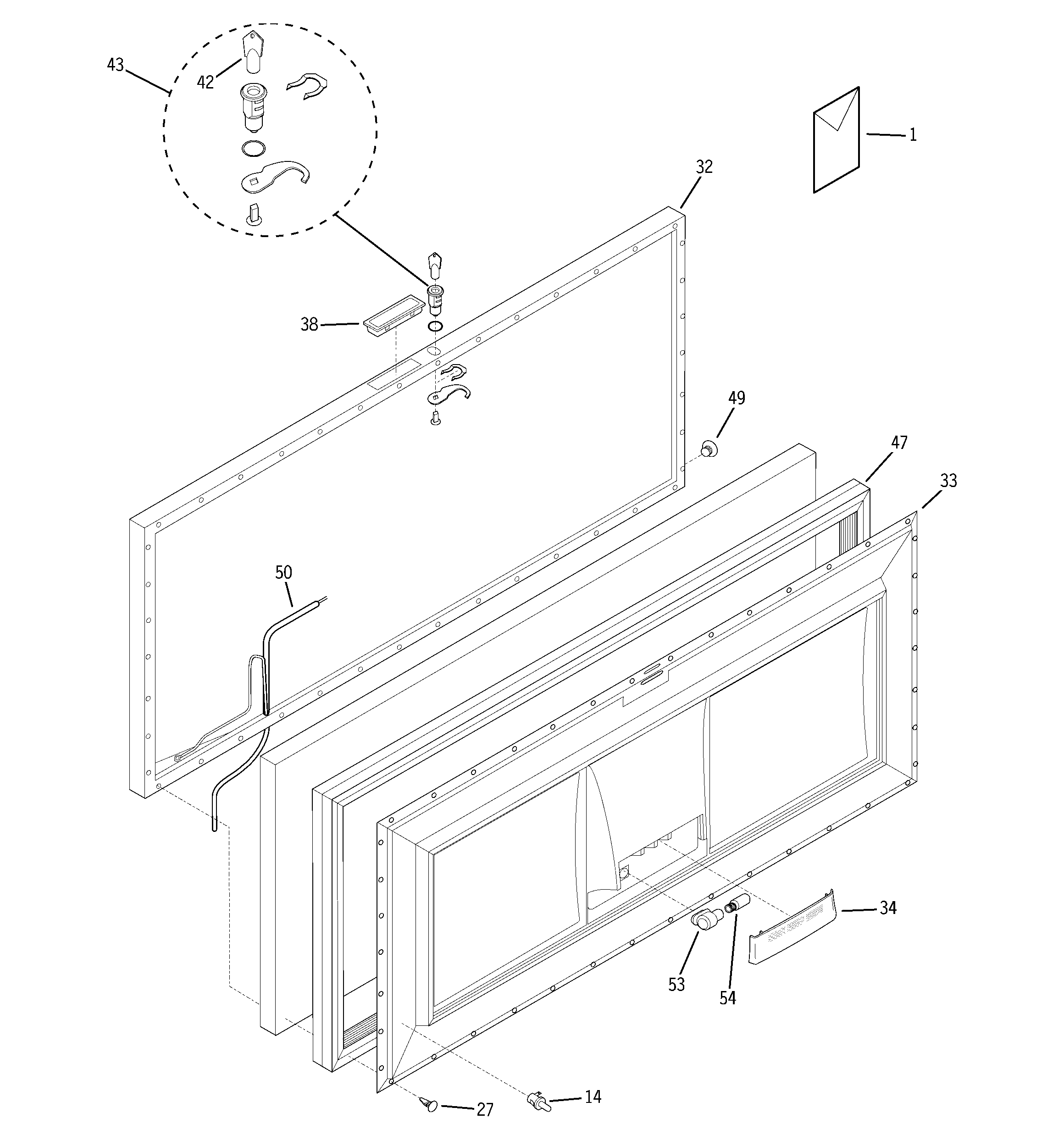 Freezer door