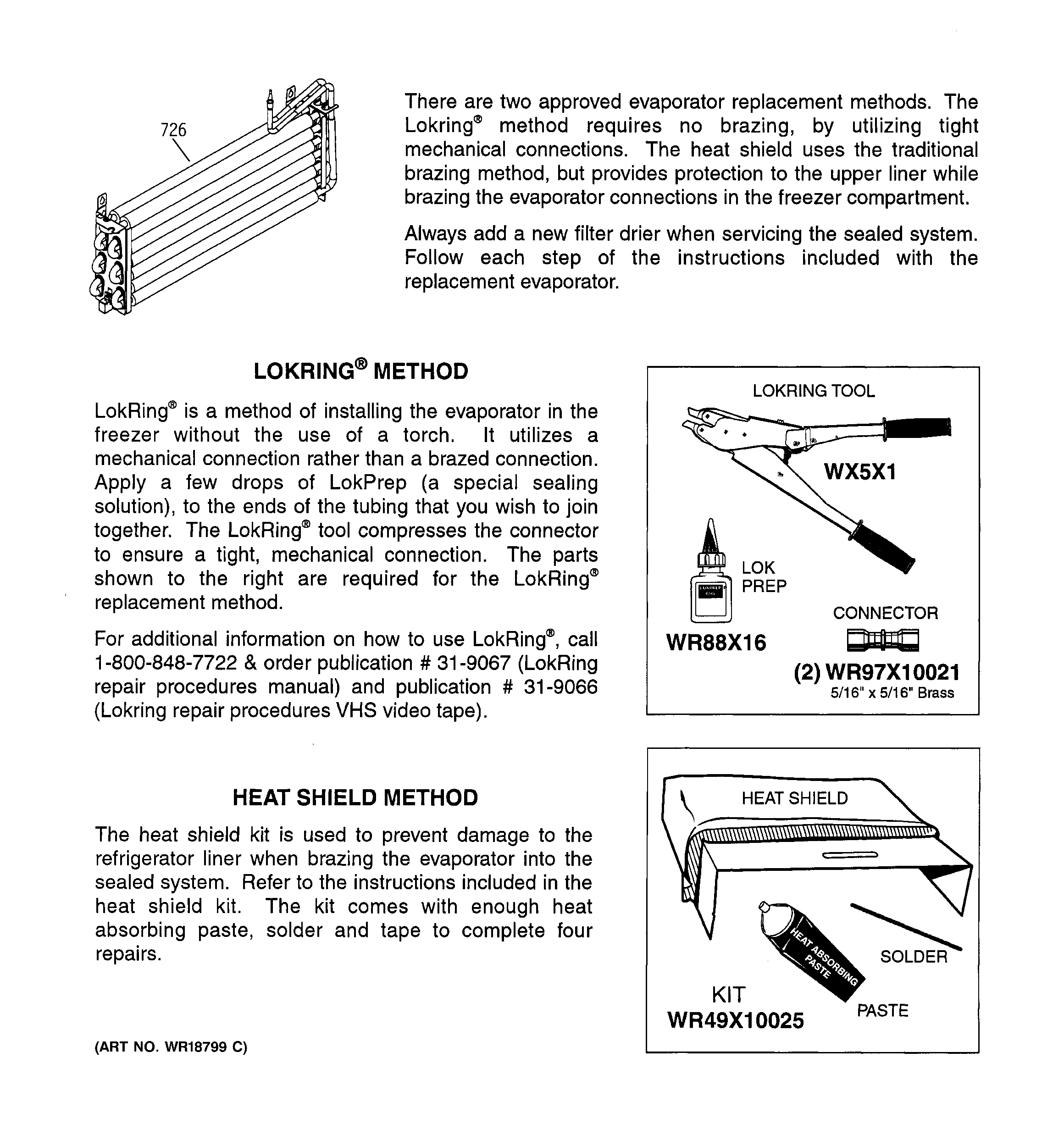 Evaporator instructions