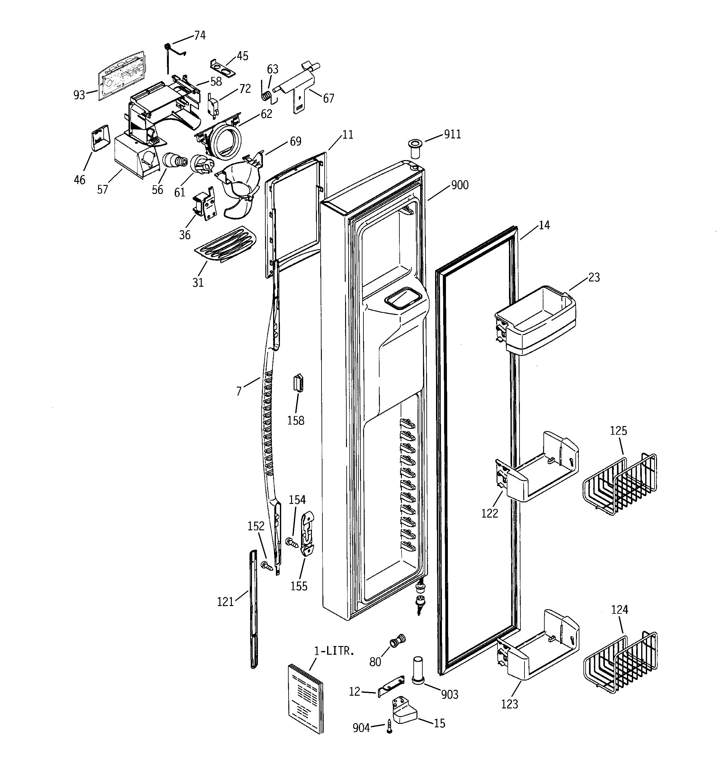 Freezer door