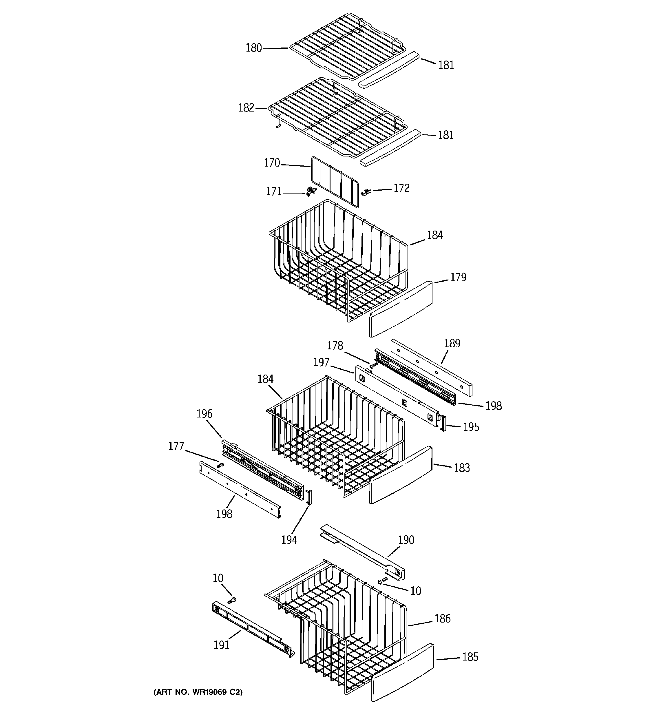 Freezer shelves