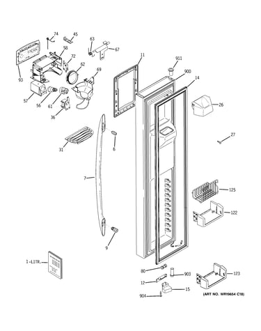 Freezer door