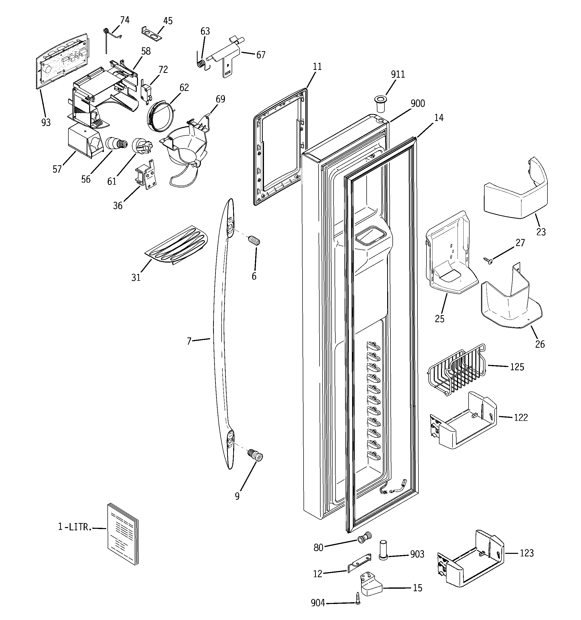 Freezer door