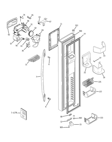 Freezer door