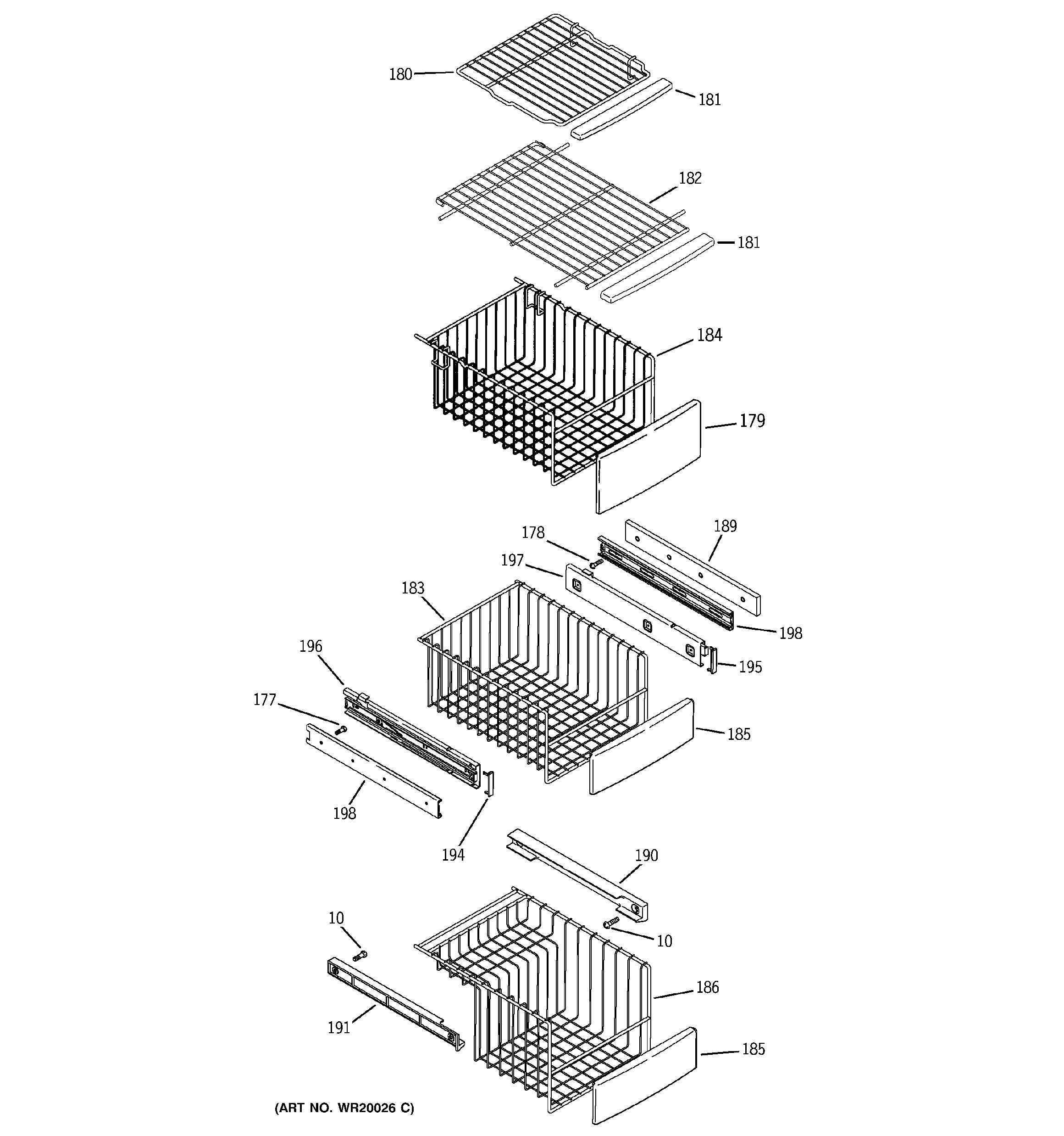Freezer shelves