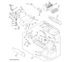 GE PSW26MSTASS ice maker & dispenser diagram