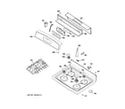 GE JGBP36SEJ3SS control panel & cooktop diagram