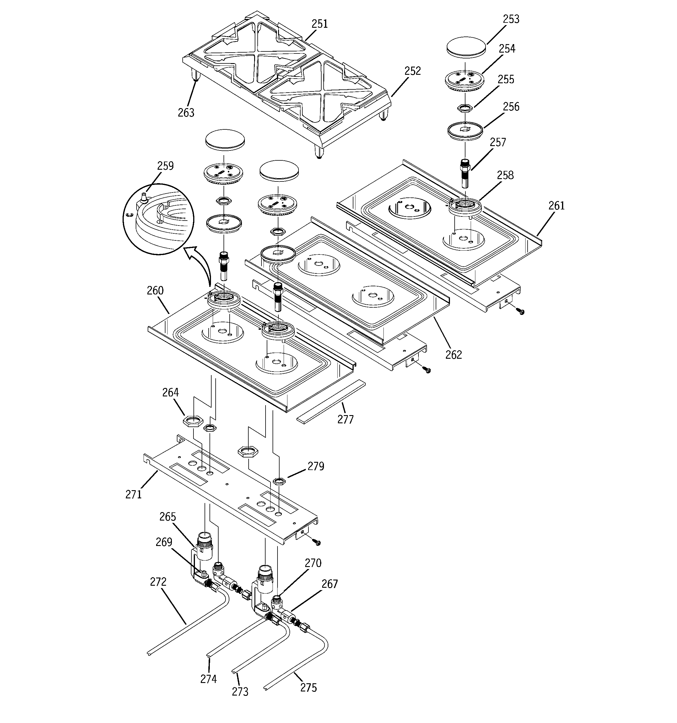 Gas & burner parts