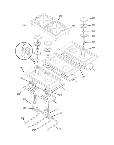 Gas & burner parts