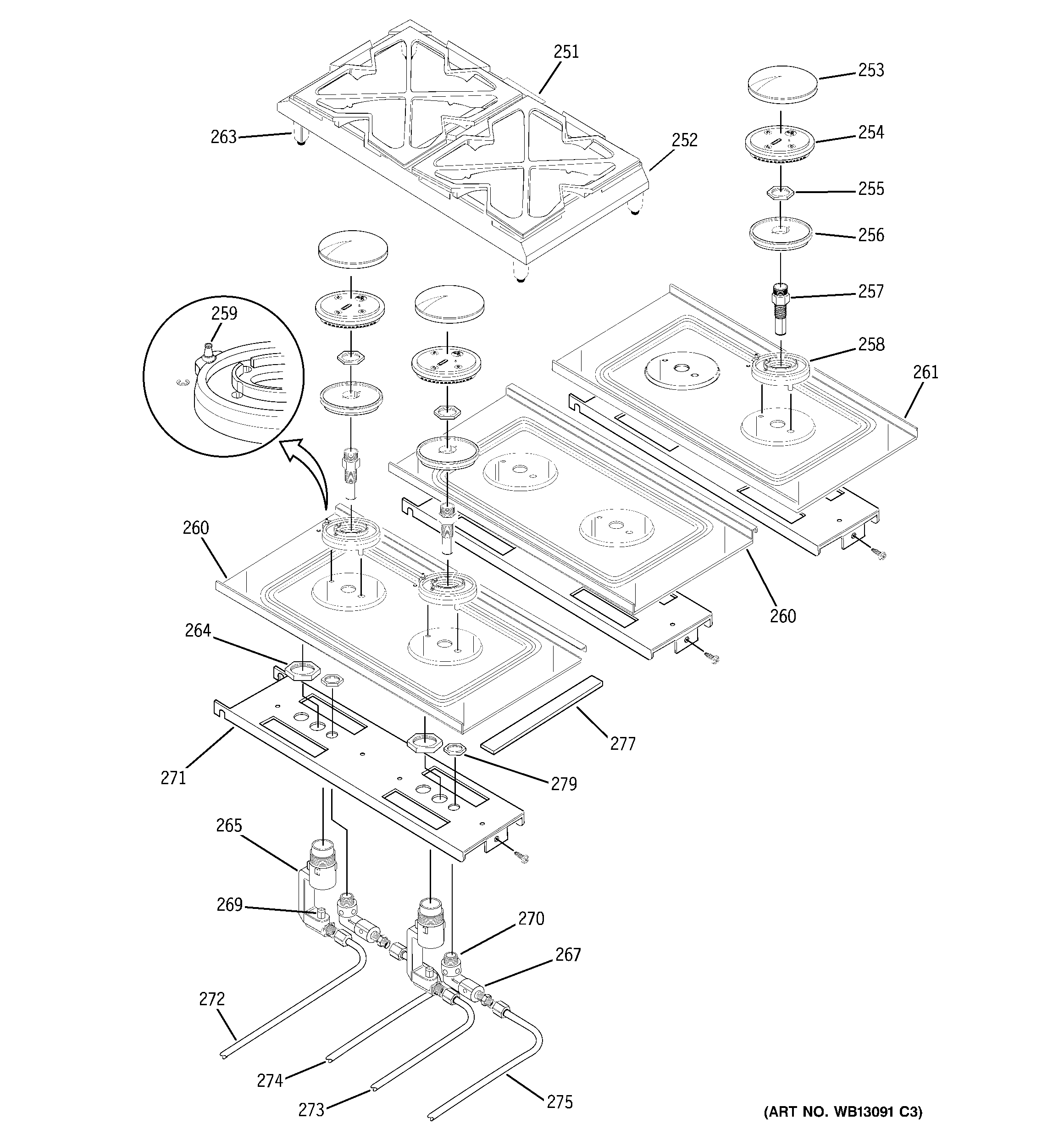 Gas & burner parts