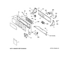 GE WNCK2050D1WW controls & backsplash diagram