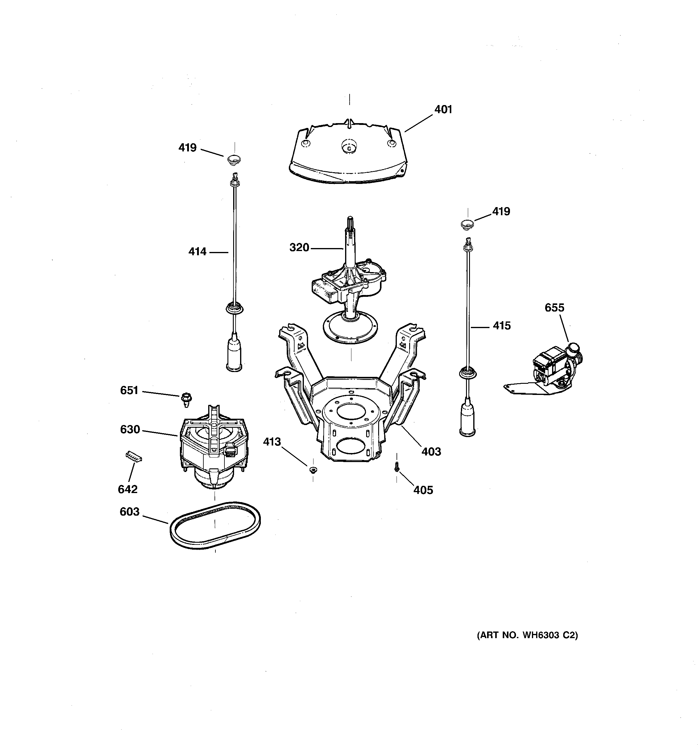 Suspension, pump & drive components
