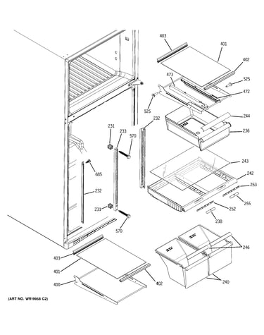 Fresh food shelves