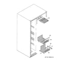GE ESF25KGTACC freezer shelves diagram