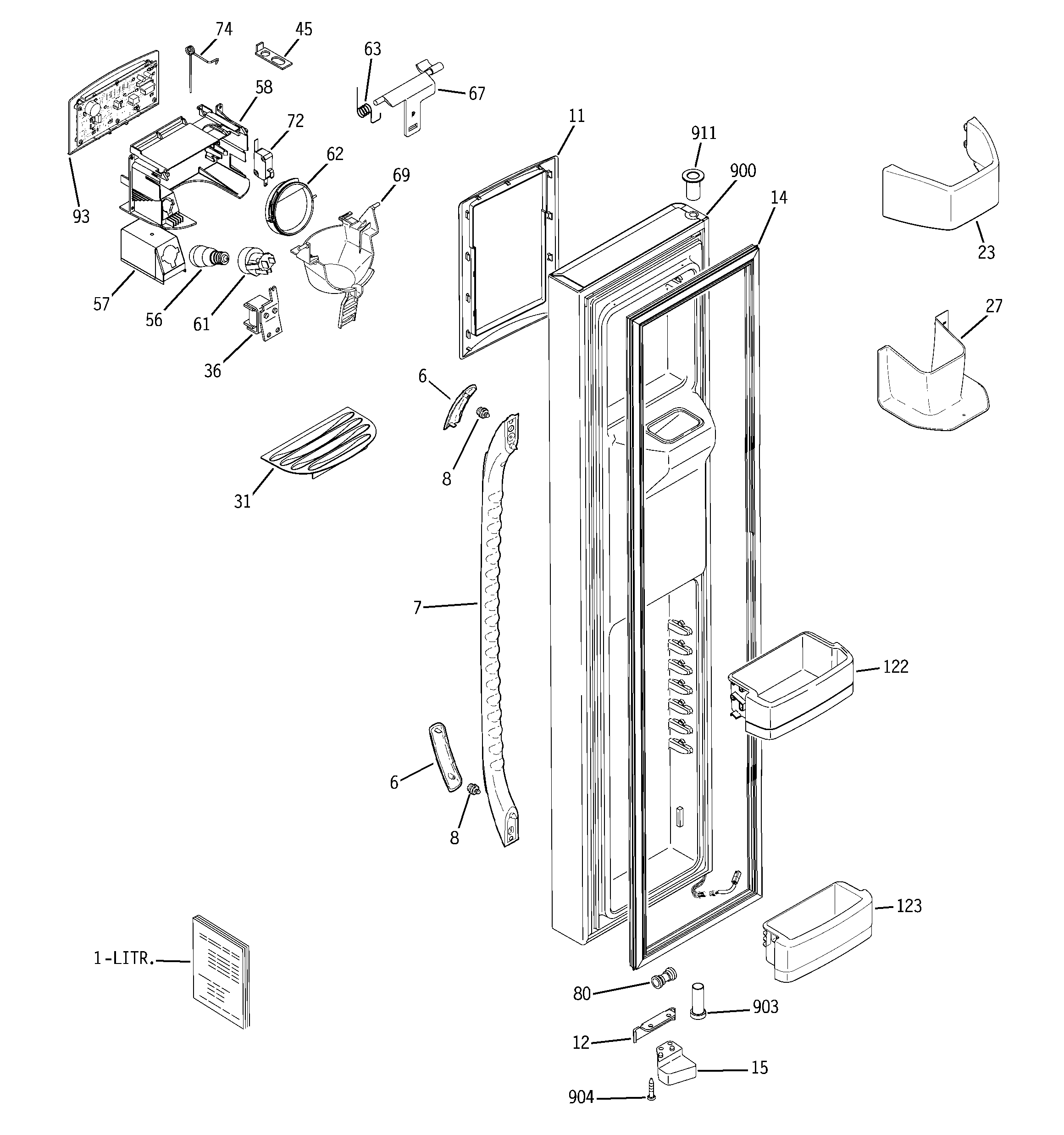 Freezer door