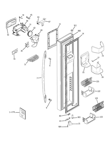 Freezer door