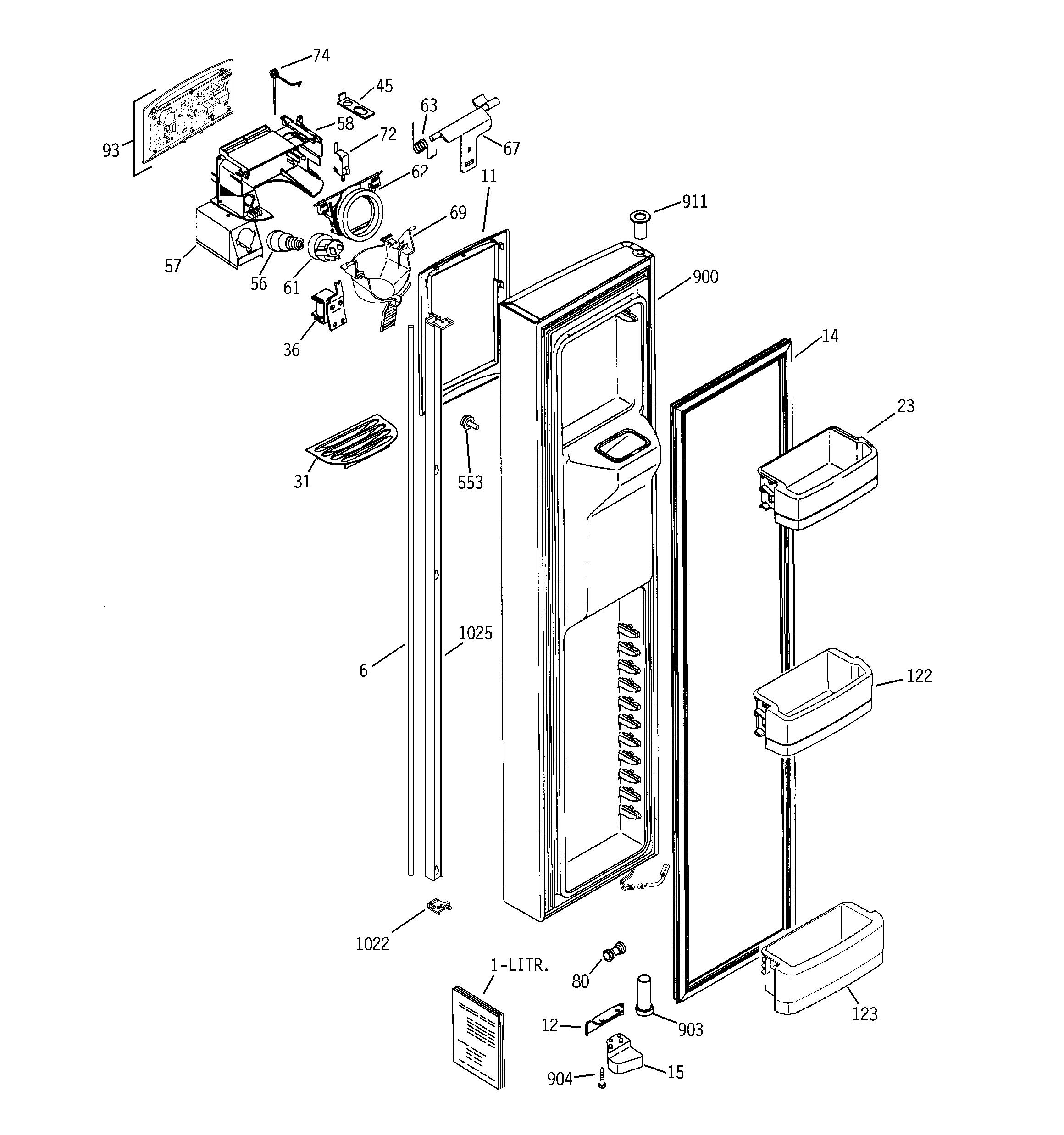 Freezer door