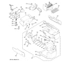 GE PSH25MSTASV ice maker & dispenser diagram