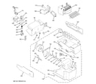 GE PSS23NSTASS ice maker & dispenser diagram