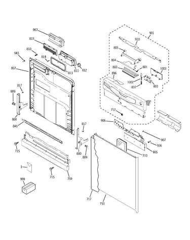 Escutcheon & door assembly