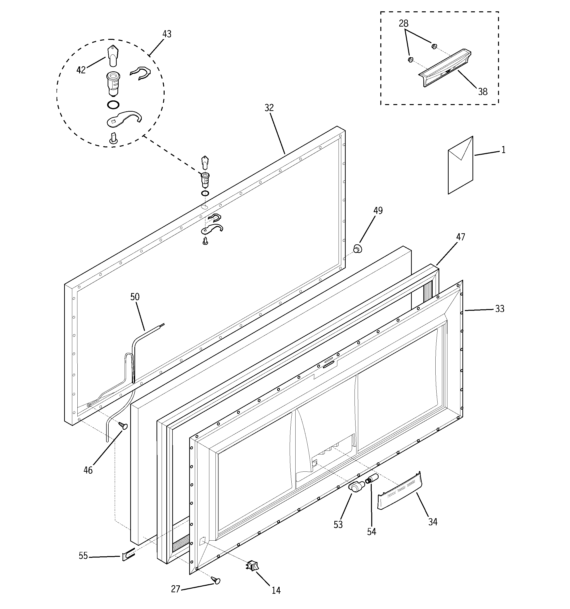 Freezer door