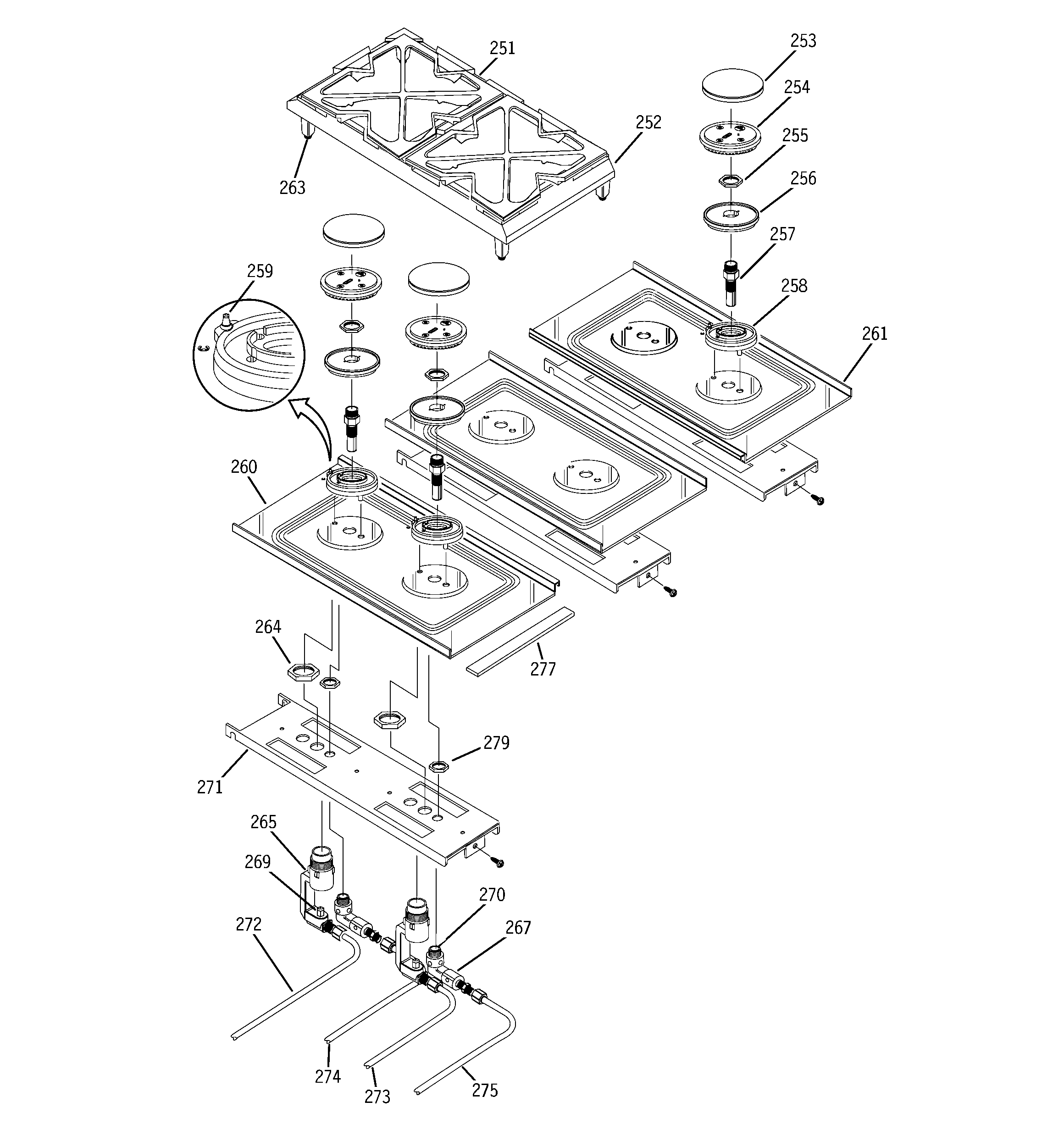 Gas & burner parts
