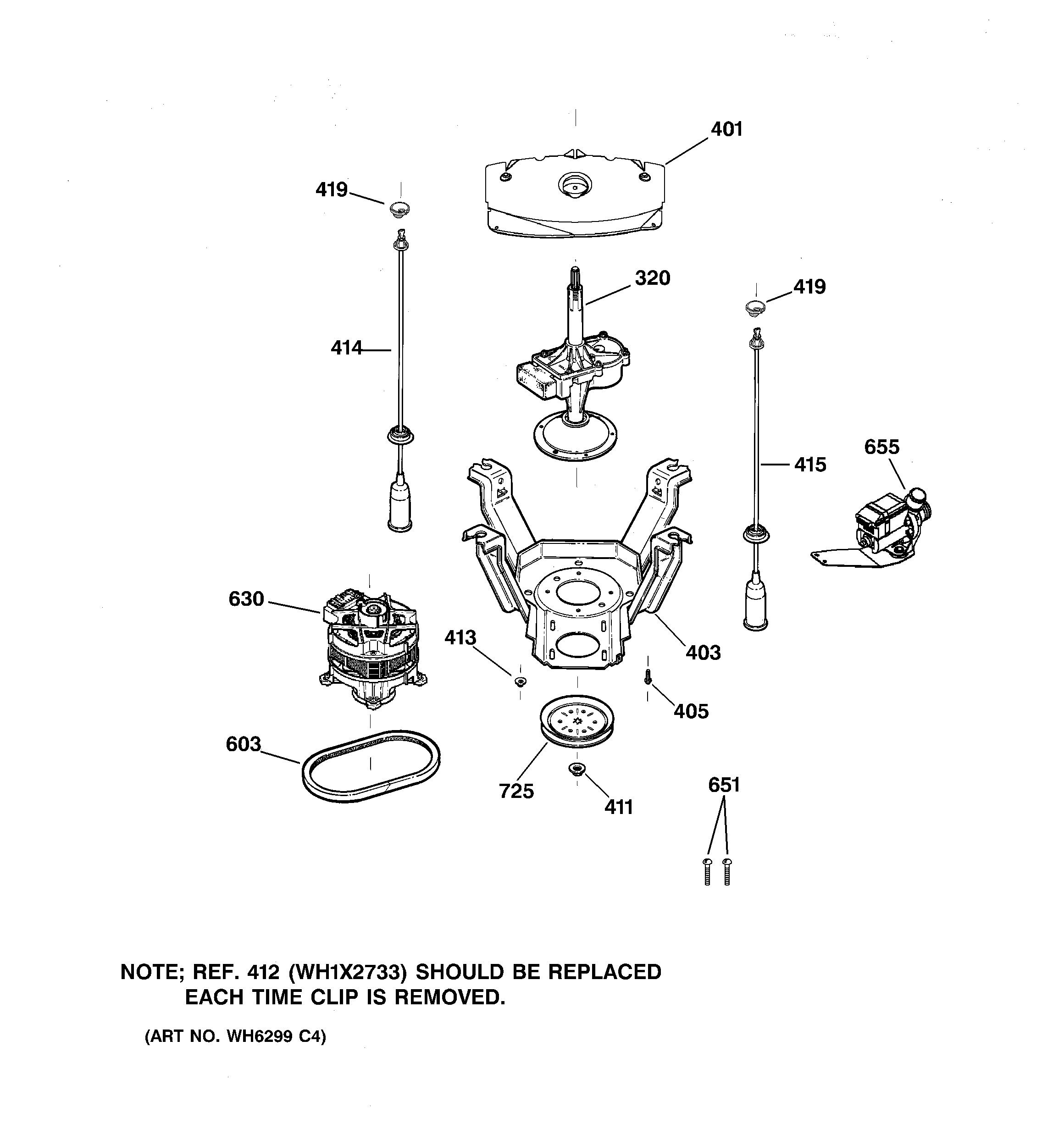 Suspension, pump & drive components