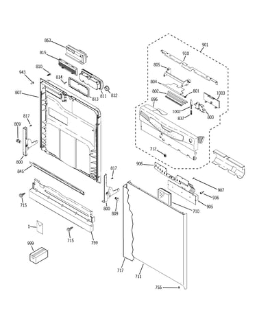 Escutcheon & door assembly