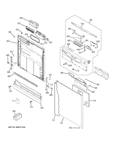 Escutcheon & door assembly