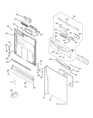 Escutcheon & door assembly