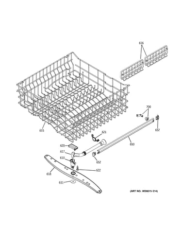 Upper rack assembly