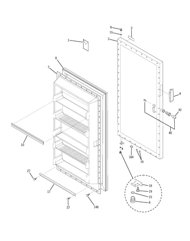 Freezer door