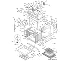 GE JT965SK3SS body with microwave support diagram