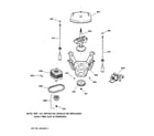 GE WNSE5699A0AA suspension, pump & drive components diagram