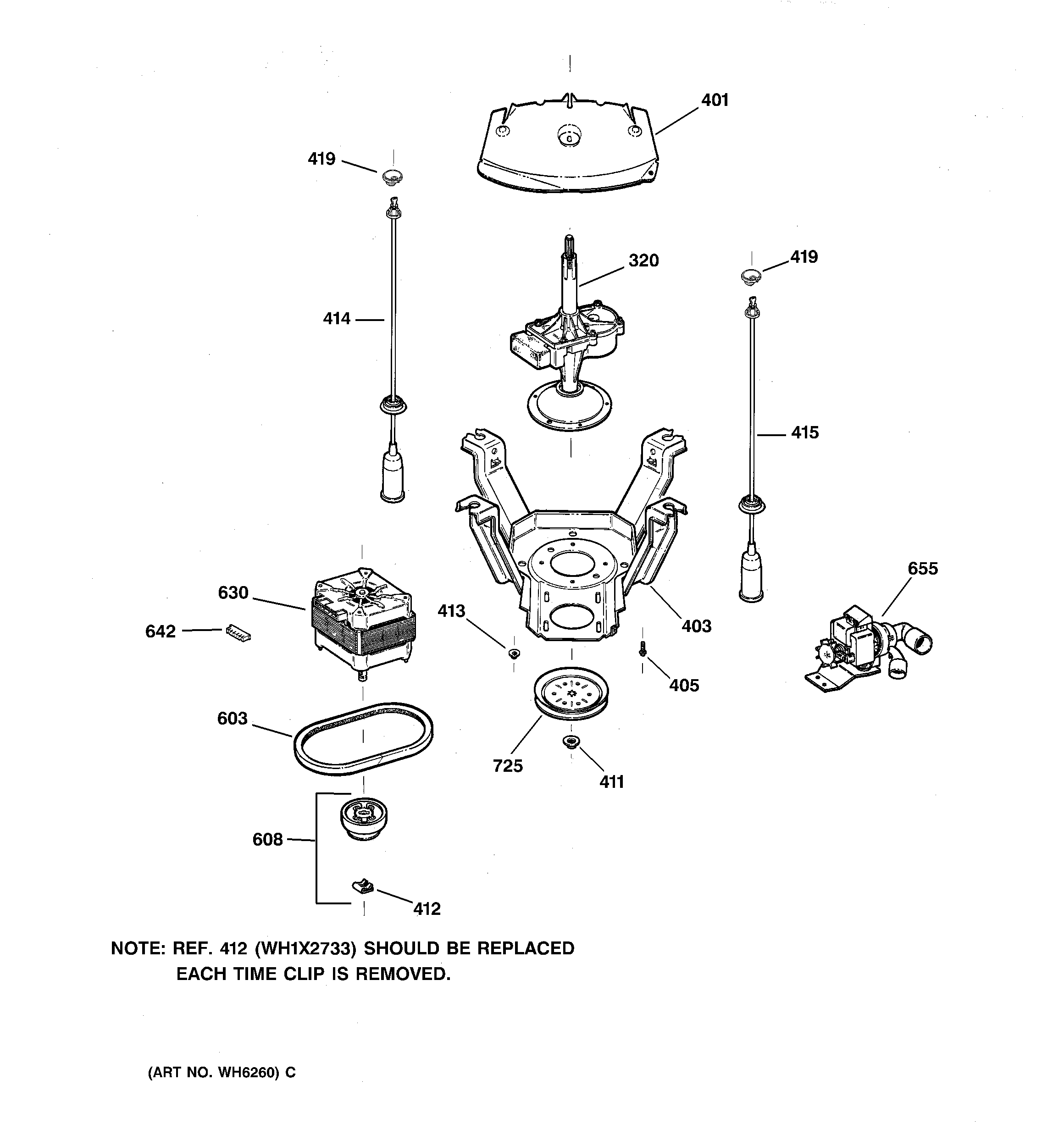 Suspension, pump & drive components