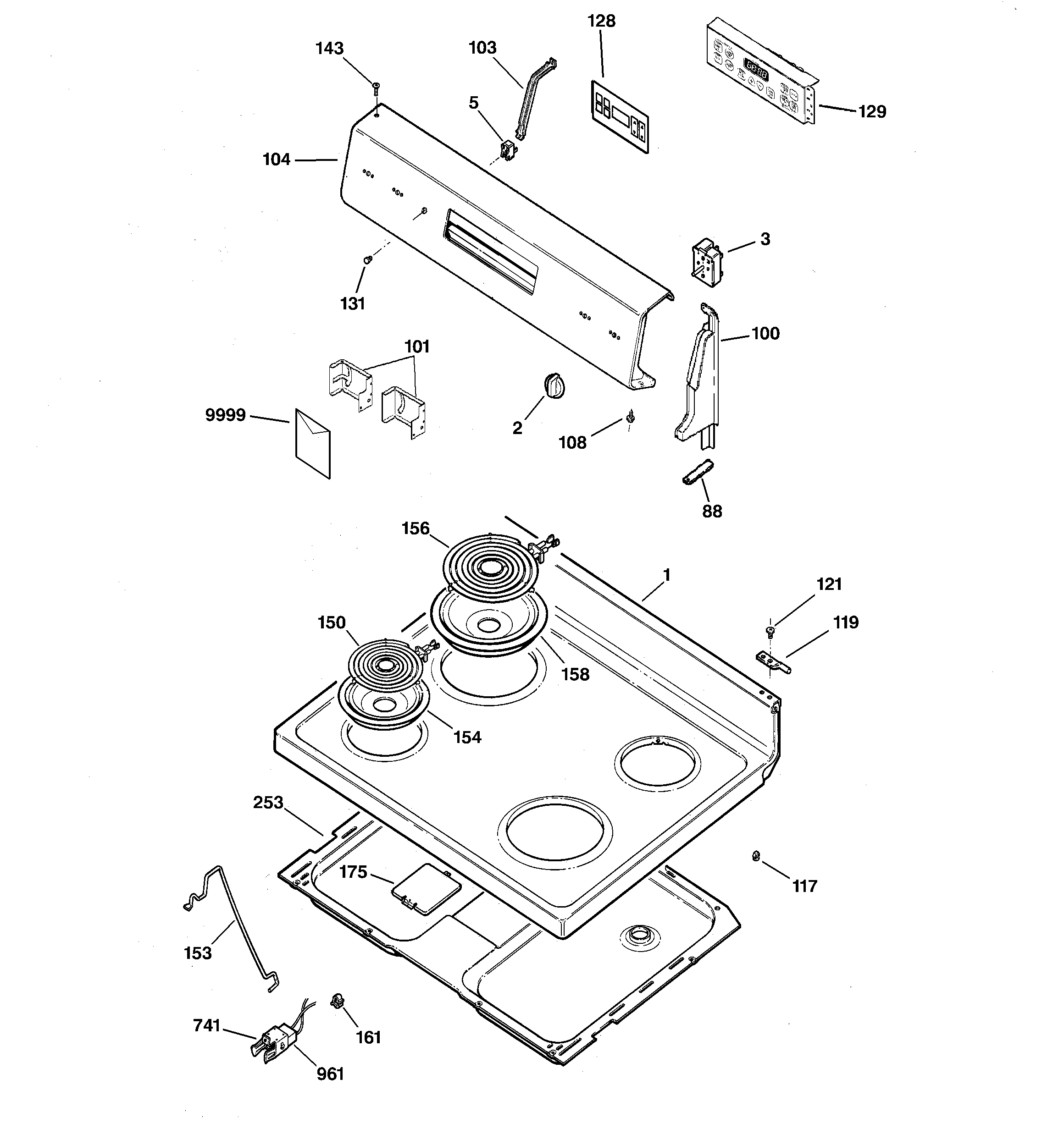 CONTROL PANEL & COOKTOP