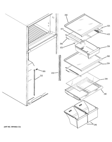Fresh food shelves