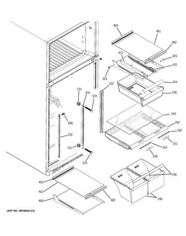 Fresh food shelves