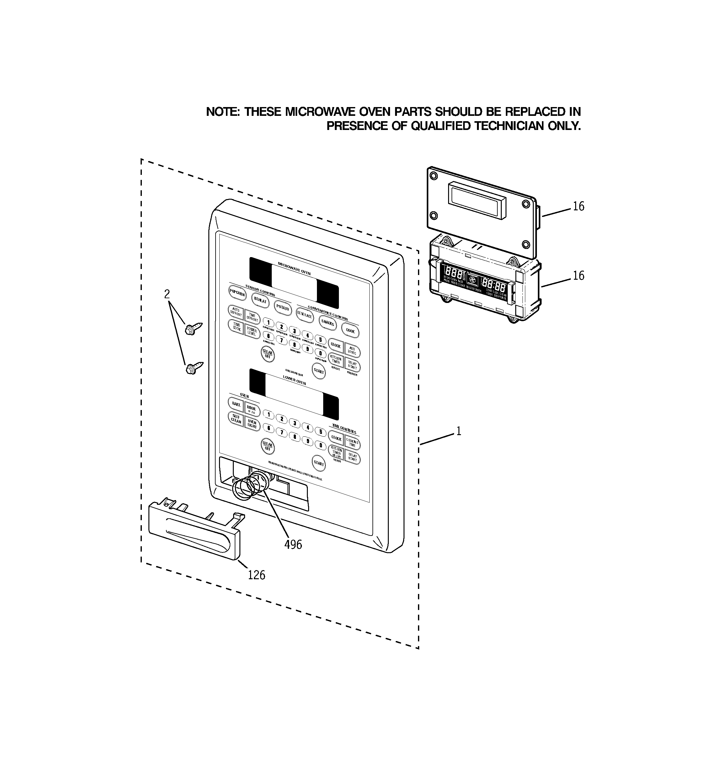 Microwave control panel