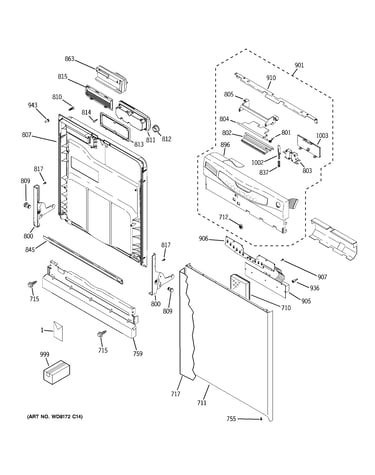 Escutcheon & door assembly