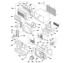 GE AJCH08ACBM1 cabinet & components diagram