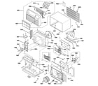 GE AJES08ASBM1 cabinet & components diagram