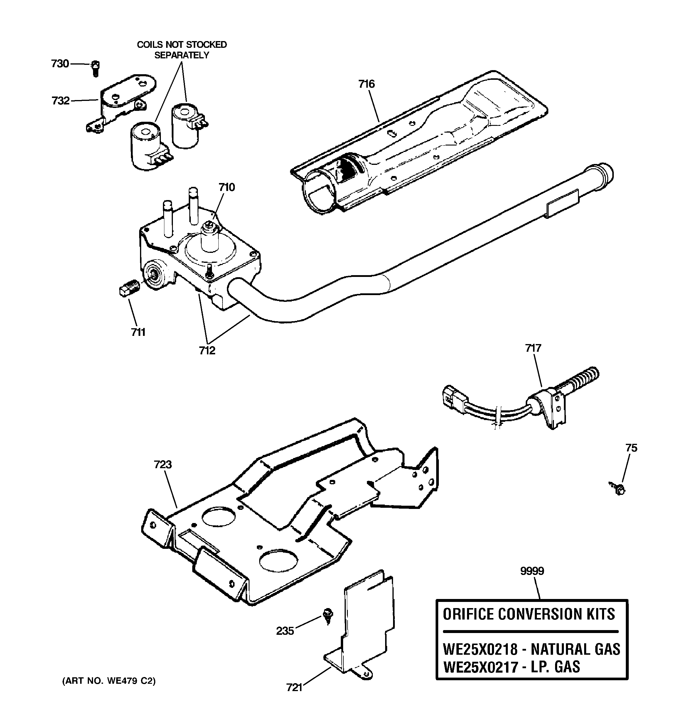 Gas valve & burner assembly